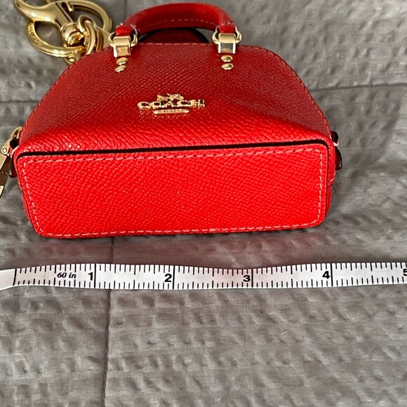 Coach red handbag keychain/coin purse - Picture 2 of 6